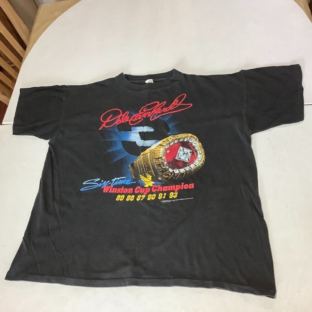 Nascar Dale Earnhardt 6x Winston Cup Champion T-Shirt Size XL Single Stitch